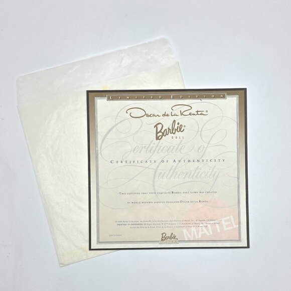 Oscar de la Renta Barbie Doll Vintage 1998 Limited Edition Mattel 20376 New NRFP - Picture 4 of 10